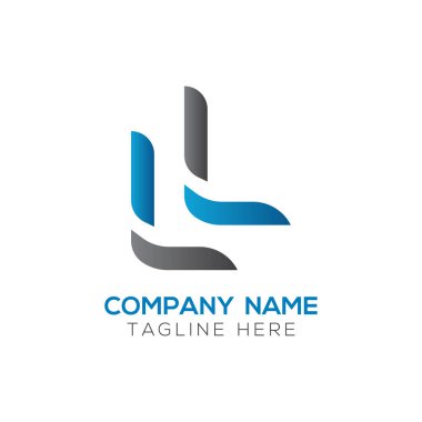 Başlangıç LL harfi İş Logosu Tasarım Şablonu. Soyut Harf II logo Tasarımı