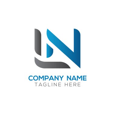İlk LN harfi İş Logosu Tasarım Şablonu. Soyut Harf LN logo Tasarımı