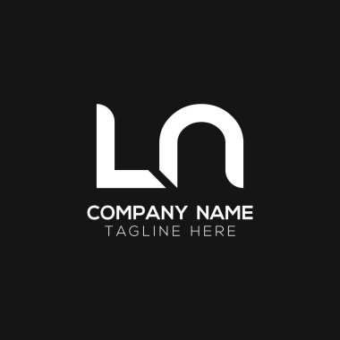 İlk LN harfi İş Logosu Tasarım Şablonu. Soyut Harf LN logo Tasarımı