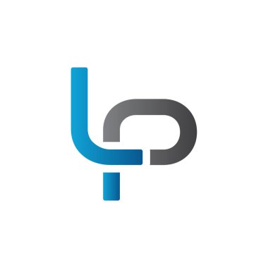 İlk LP harfi İş Logosu Tasarım Şablonu. Soyut Harf LP logosu Tasarımı