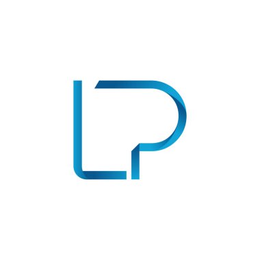İlk LP harfi İş Logosu Tasarım Şablonu. Soyut Harf LP logosu Tasarımı
