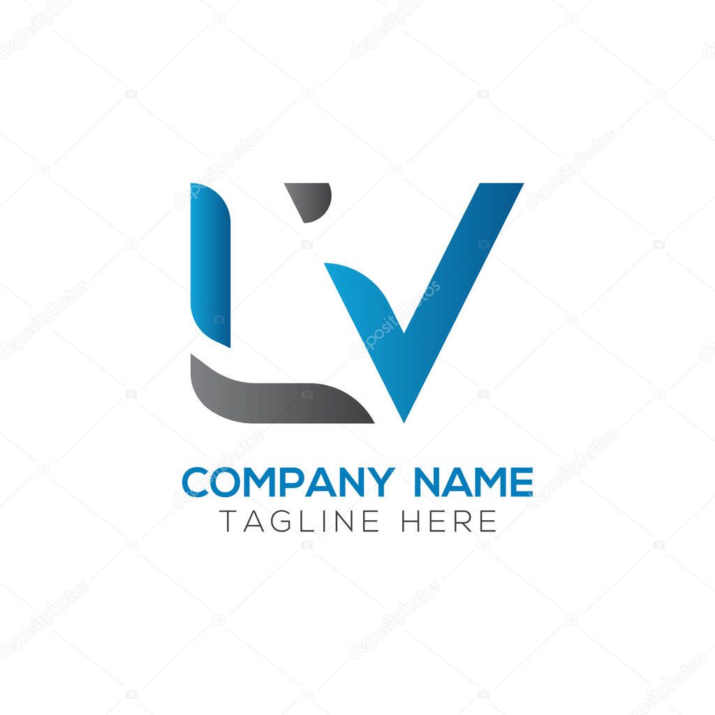 Initial LV letter Business Logo Design vector Template. Abstract Letter LV logo Design