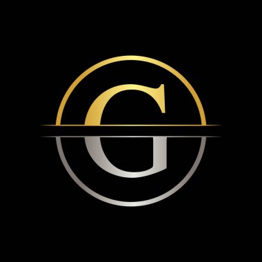 G harfinin baş harfi logo tasarımı iş vektör şablonu. Yaratıcı Soyut Harf G Logo Vektörü
