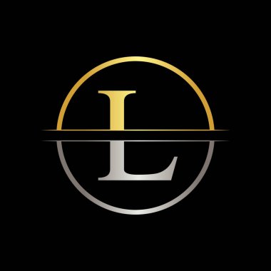 İlk harf L logo tasarımı iş vektör şablonu. Yaratıcı Soyut Harf L Logo Vektörü