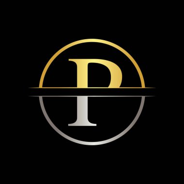 P harfi logo tasarımı iş vektör şablonu. Yaratıcı Soyut Harf P Logo Vektörü