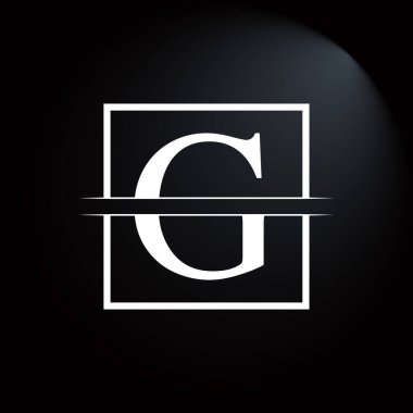 İlk Kare Harf G Logo Tasarım İşletme Şablonu. Yaratıcı Harf G Logo Vektörü