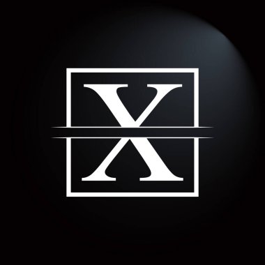 İlk Kare Harf X Logo Tasarım İş Şablonu. Yaratıcı Harf X Logo Vektörü