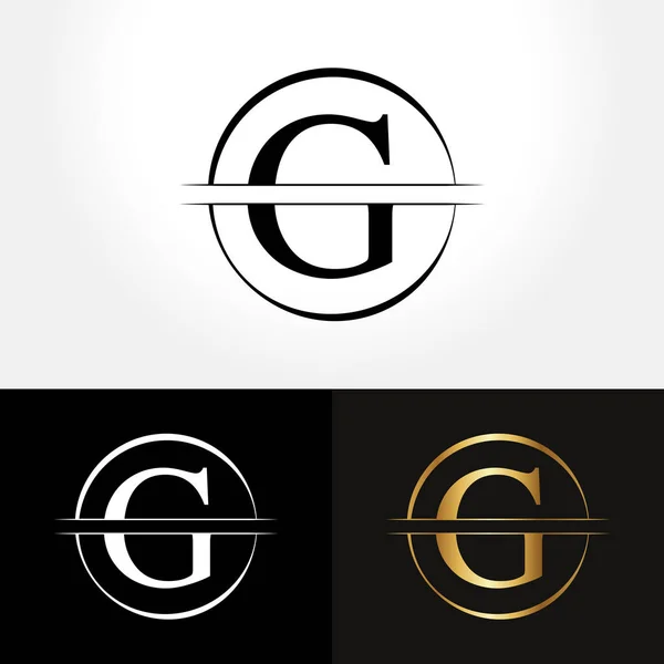Letra Inicial Del Círculo Logo Design Business Vector Template Carta — Vector de stock