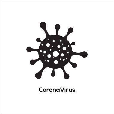 Coronavirus hastalığı (COVID-19) Logo Tasarımı. 2019 Roman Coronavirus Logo Tasarım Vektörü Şablonu.