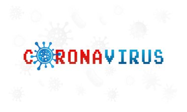 Coronavirus hastalığı (COVID-19) Vektör İllüstrasyonu. 2019-nCov / 2019 Roman Coronavirus Logosu, arkaplan tasarımı Vektör Şablonu