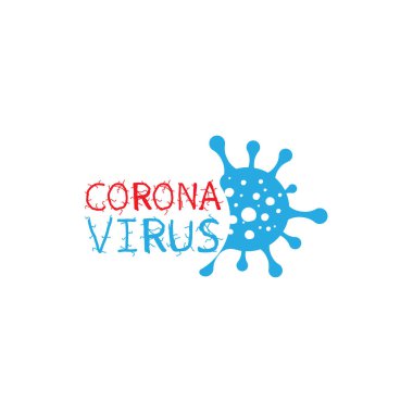 Coronavirus hastalığı (COVID-19) Vektör İllüstrasyonu. 2019-nCov / 2019 Roman Coronavirus Logosu, arkaplan tasarımı Vektör Şablonu