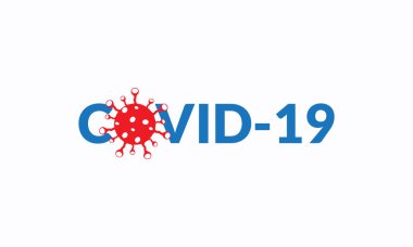 Coronavirus hastalığı (COVID-19) Typography Design. 2019-nCov / Roman Coronavirus Logo Tipografi Şablonu.