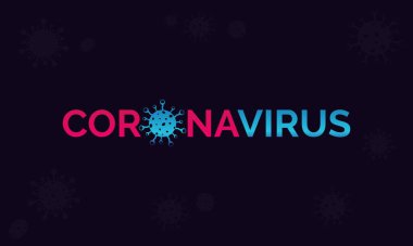 Coronavirus hastalığı (COVID-19) Typography Design. 2019-nCov / Roman Coronavirus Logo Tipografi Şablonu.