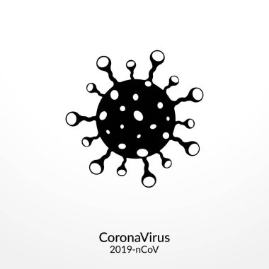 Coronavirus hastalığı (COVID-19) Simge Vektörü İllüstrasyonu. 2019-nCov / Roman Coronavirus Logo Tasarım Vektörü Şablonu