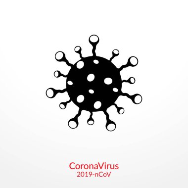 Coronavirus hastalığı (COVID-19) Simge Vektörü İllüstrasyonu. 2019-nCov / Roman Coronavirus Logo Tasarım Vektörü Şablonu