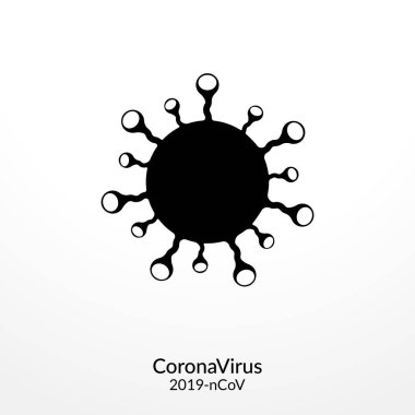 Coronavirus hastalığı (COVID-19) Simge Vektörü İllüstrasyonu. 2019-nCov / Roman Coronavirus Logo Tasarım Vektörü Şablonu