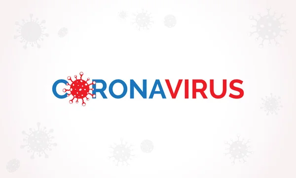 Coronavirus Covid Typographie Conception 2019 Ncov Novel Modèle Vectoriel Typographie — Image vectorielle