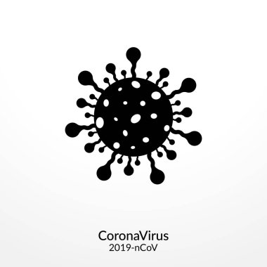 Coronavirus hastalığı (COVID-19) Simge Vektörü İllüstrasyonu. 2019-nCov / Roman Coronavirus Logo Tasarım Vektörü Şablonu