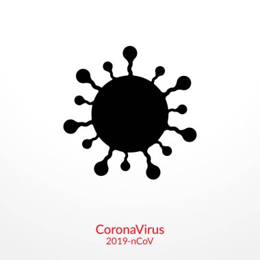 Coronavirus hastalığı (COVID-19) Simge Vektörü İllüstrasyonu. 2019-nCov / Roman Coronavirus Logo Tasarım Vektörü Şablonu
