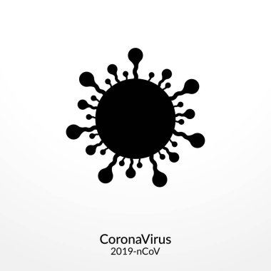 Coronavirus hastalığı (COVID-19) Simge Vektörü İllüstrasyonu. 2019-nCov / Roman Coronavirus Logo Tasarım Vektörü Şablonu