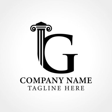 Yaratıcı Modern Vektör Şablonlu Avukat ve Hukuk Harfi G logosu. Hukuk Mektup G Logo Tasarımı