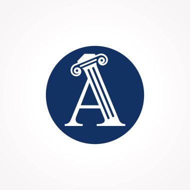 Modern Çember Vektör Şablonlu Avukat ve Hukuk Mektup A logosu. Hukuk Mektup A Logo Tasarımı