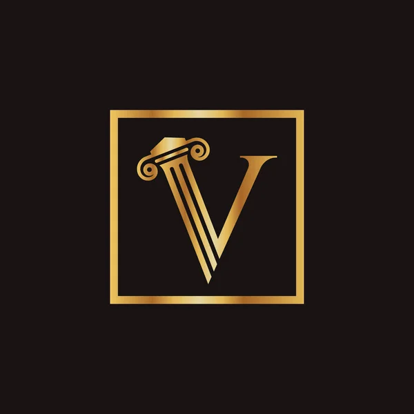 Logo Lettre Avocat Loi Avec Modèle Rectangulaire Vectoriel Moderne Créatif — Image vectorielle