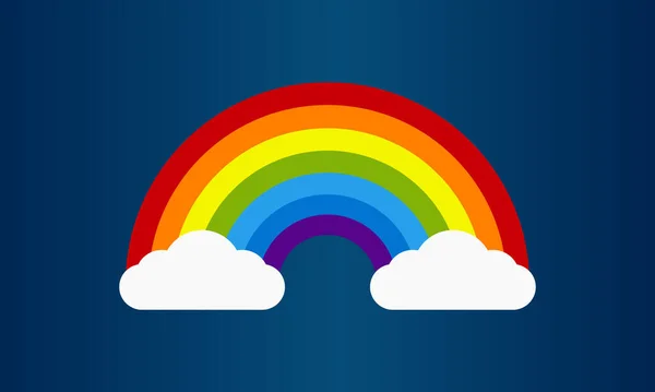 Illustrazione Colorata Del Vettore Arcobaleno Cielo Creativo Arcobaleno Nuvola Vettore — Vettoriale Stock