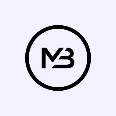 İlk MB harfi logo vektör şablonu. Soyut Harf MB logo Tasarımı. Minimalist Bağlı Mektup Moda İş Logosu Tasarım Vektörü Şablonu.