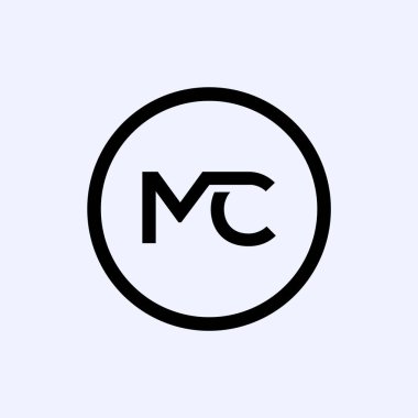 İlk MC harfi Logo vektör şablonu. Soyut Harf MC logosu tasarımı. Minimalist Bağlı Mektup Moda İş Logosu Tasarım Vektörü Şablonu.