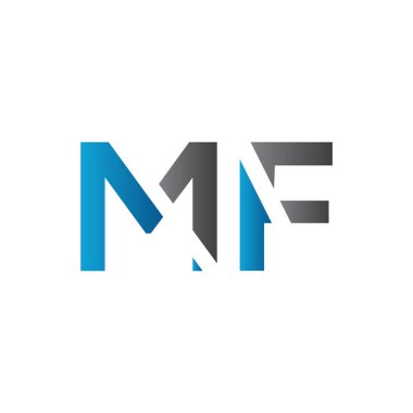 İlk MF harfi logo vektör şablonu. Soyut Harf MF logosu tasarımı. Minimalist Bağlı Mektup Moda İş Logosu Tasarım Vektörü Şablonu.