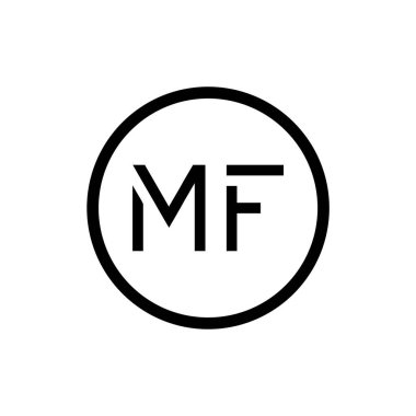 İlk MF harfi logo vektör şablonu. Soyut Harf MF logosu tasarımı. Minimalist Bağlı Mektup Moda İş Logosu Tasarım Vektörü Şablonu.