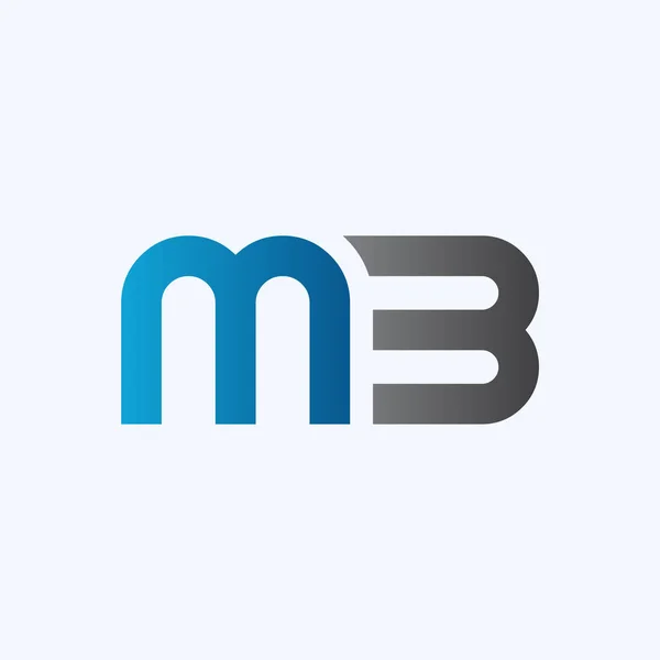 初期Mb文字ロゴベクトルテンプレート 概要文字Mbロゴデザイン ミニマリストリンクレタートレンドビジネスロゴデザインベクトルテンプレート — ストックベクタ