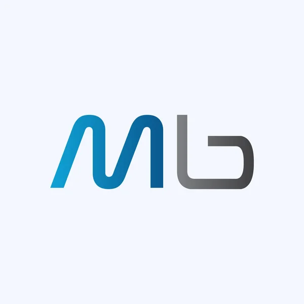 初始Mb字母标志向量模板 摘要字母Mb标志设计 简约连锁信潮流商业标志设计矢量模板 — 图库矢量图片
