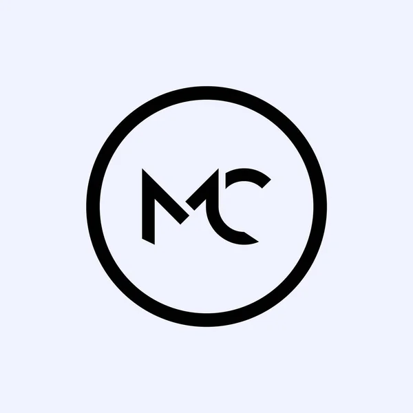 初期Mc文字ロゴベクトルテンプレート 要旨Mcロゴデザイン ミニマリストリンクレタートレンドビジネスロゴデザインベクトルテンプレート — ストックベクタ