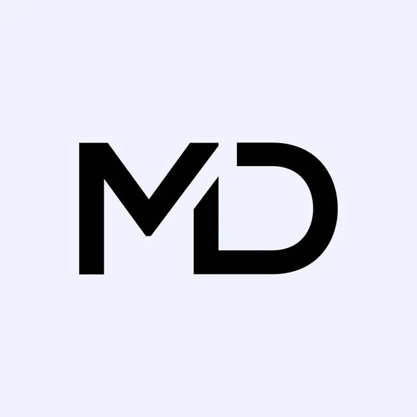 İlk MD harfi logo vektör şablonu. Soyut Harf MD logo Tasarımı. Minimalist Bağlı Mektup Moda İş Logosu Tasarım Vektörü Şablonu.