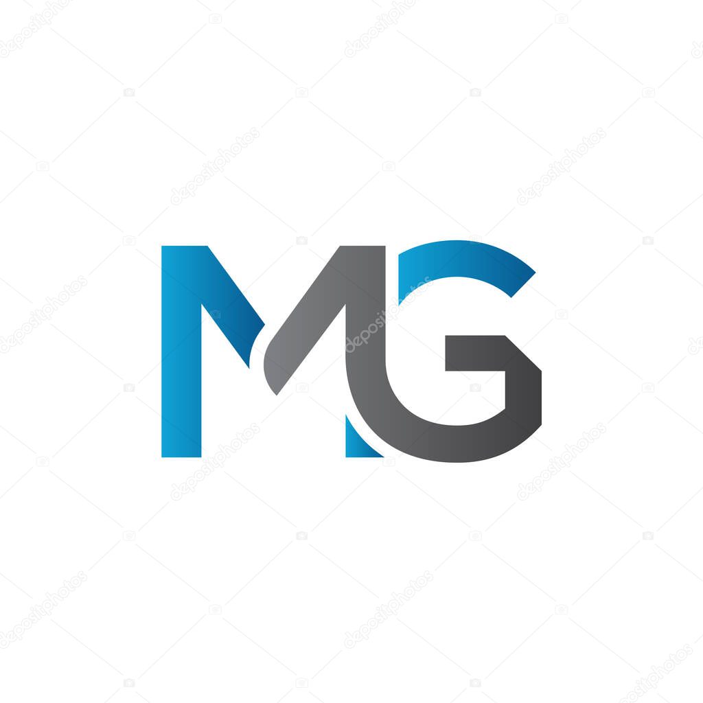 Initial MG letter Logo vector Template. Abstract Letter MG logo Design. Minimalist Linked Letter Trendy Business Logo Design Vector Template.