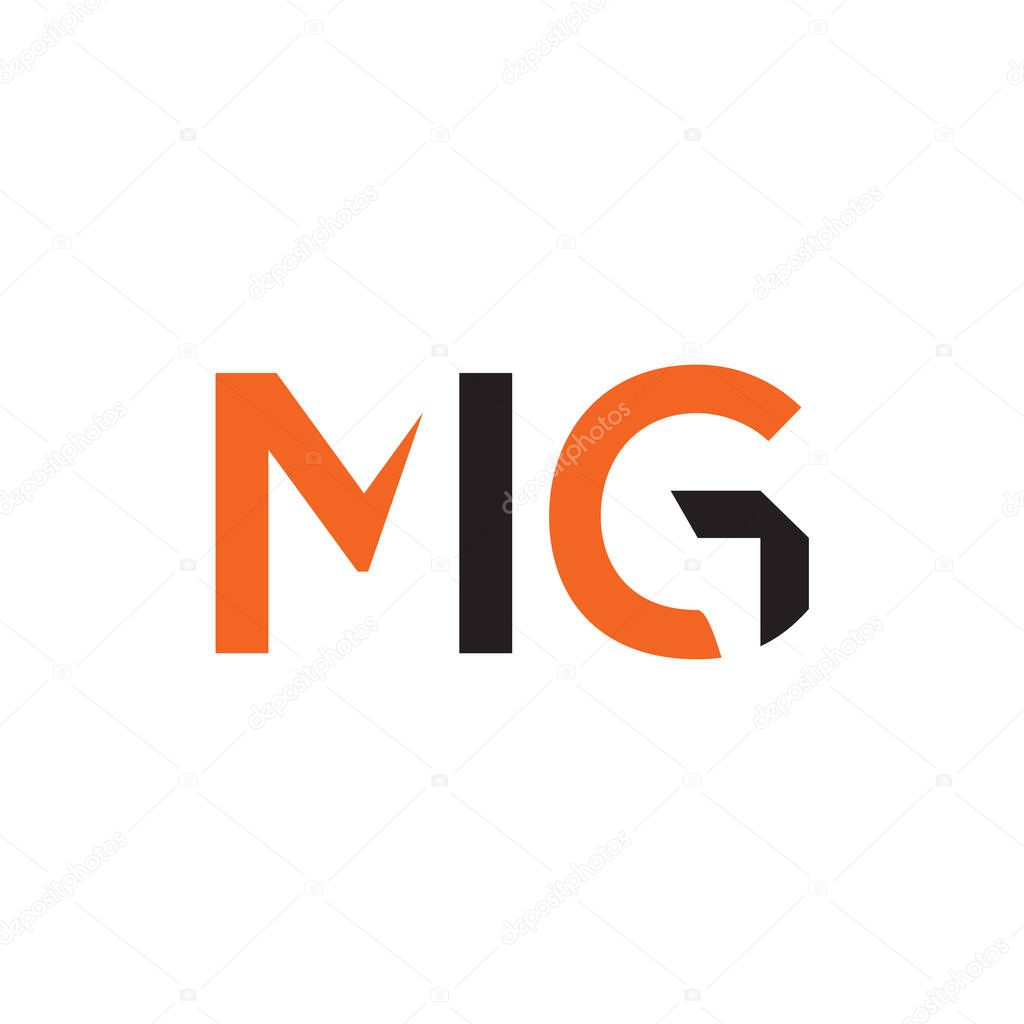 Initial MG letter Logo vector Template. Abstract Letter MG logo Design. Minimalist Linked Letter Trendy Business Logo Design Vector Template.