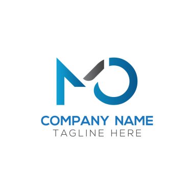 İlk Mo harfi Logo Tasarım Şablonu. Soyut Harf Mo logosu Tasarımı