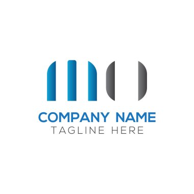 İlk Mo harfi Logo Tasarım Şablonu. Soyut Harf Mo logosu Tasarımı