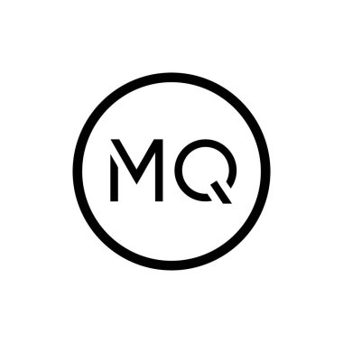 İlk Mq harfi Logo Tasarım Şablonu. Soyut Harf Mq logo Tasarımı