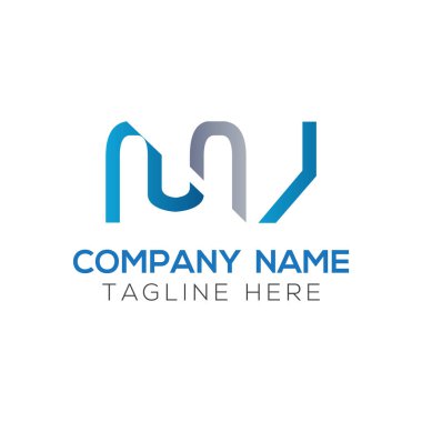 İlk Mv harfi Logo Tasarım Şablonu. Soyut Harf Mv logo Tasarımı