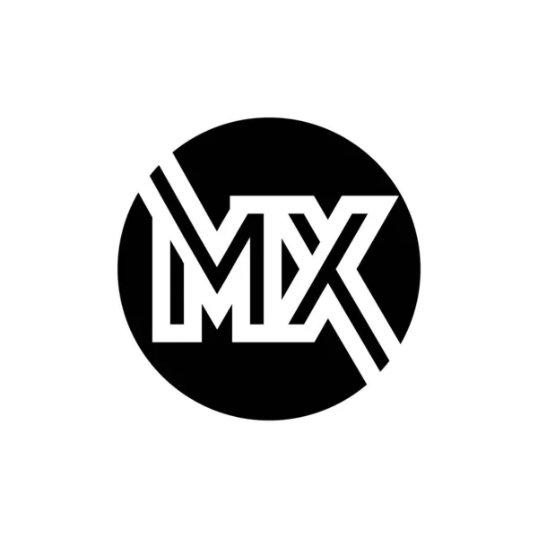 İlk Mx harfi Logo Tasarım Şablonu. Soyut Harf Mx logo Tasarımı