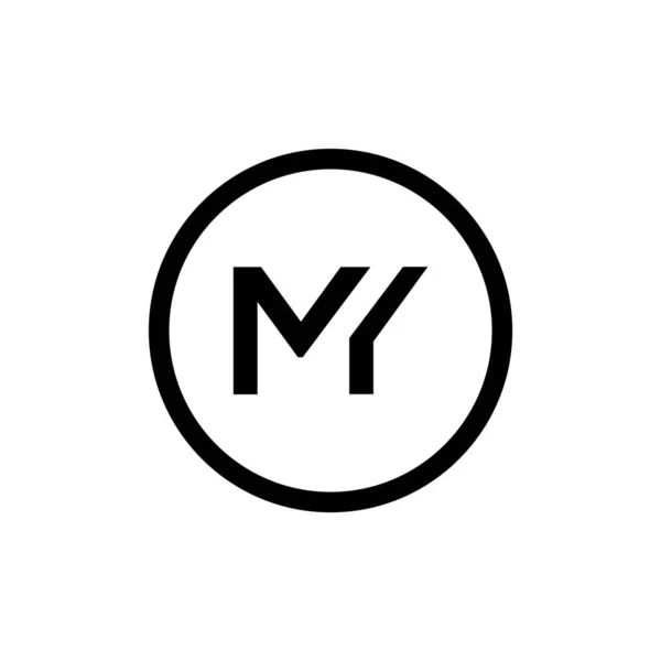 Initiaal Mijn Brief Logo Design Vector Template Abstract Letter Mijn — Stockvector