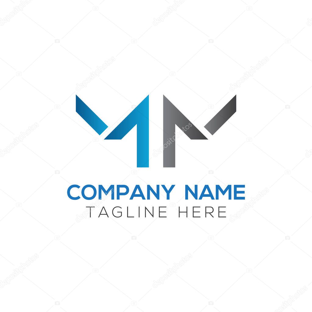 Initial MM letter Logo Design vector Template. Abstract Letter MM logo Design