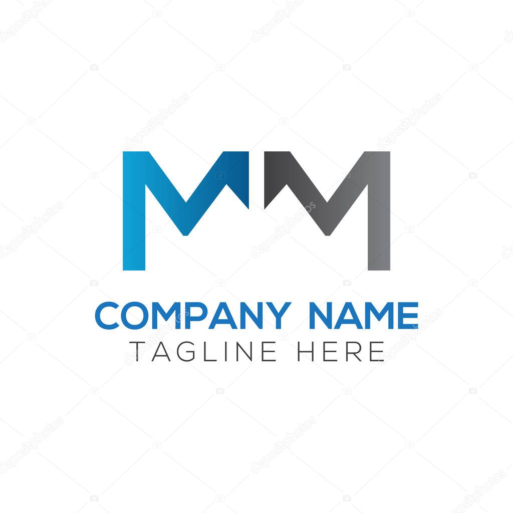 Initial MM letter Logo Design vector Template. Abstract Letter MM logo Design