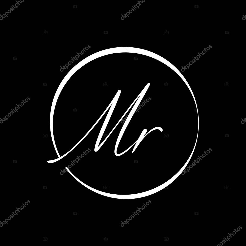 Initial MR letter Logo Design vector Template. Abstract Letter MR logo Design