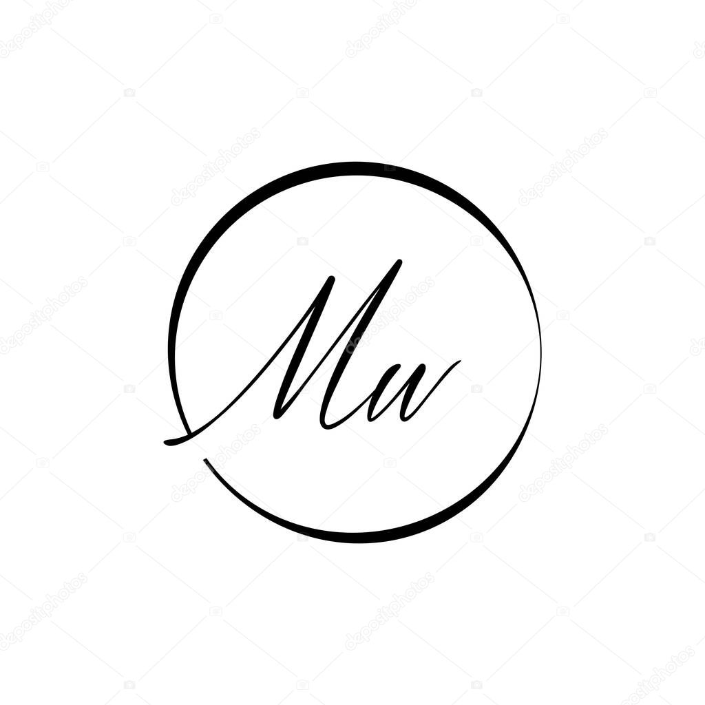 Initial MW letter Logo Design vector Template. Abstract Letter MW logo Design