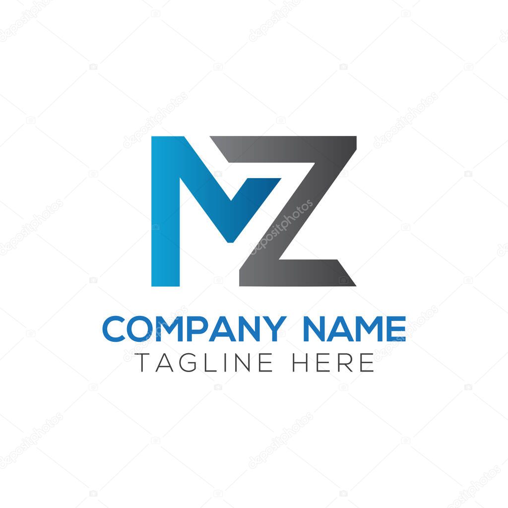 Initial MZ letter Logo Design vector Template. Abstract Letter MZ logo Design