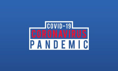 Coronavirus Pandemik Hastalığı (COVID-19) Sosyal Bilinç Tasarımı. 2019-nCov / Roman Corona Virüs Salgını Tipografi Şablonu